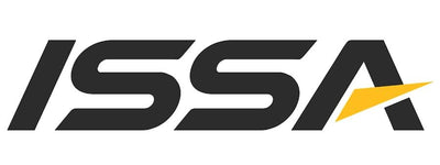 ISSA logo with a black and yellow design on a white background